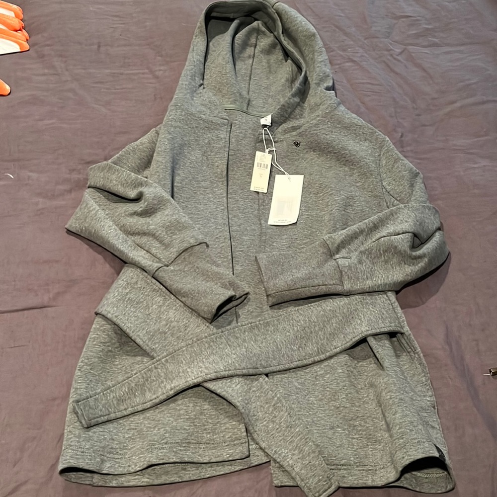 NWT Varley hooded gray sweatshirt/jacket